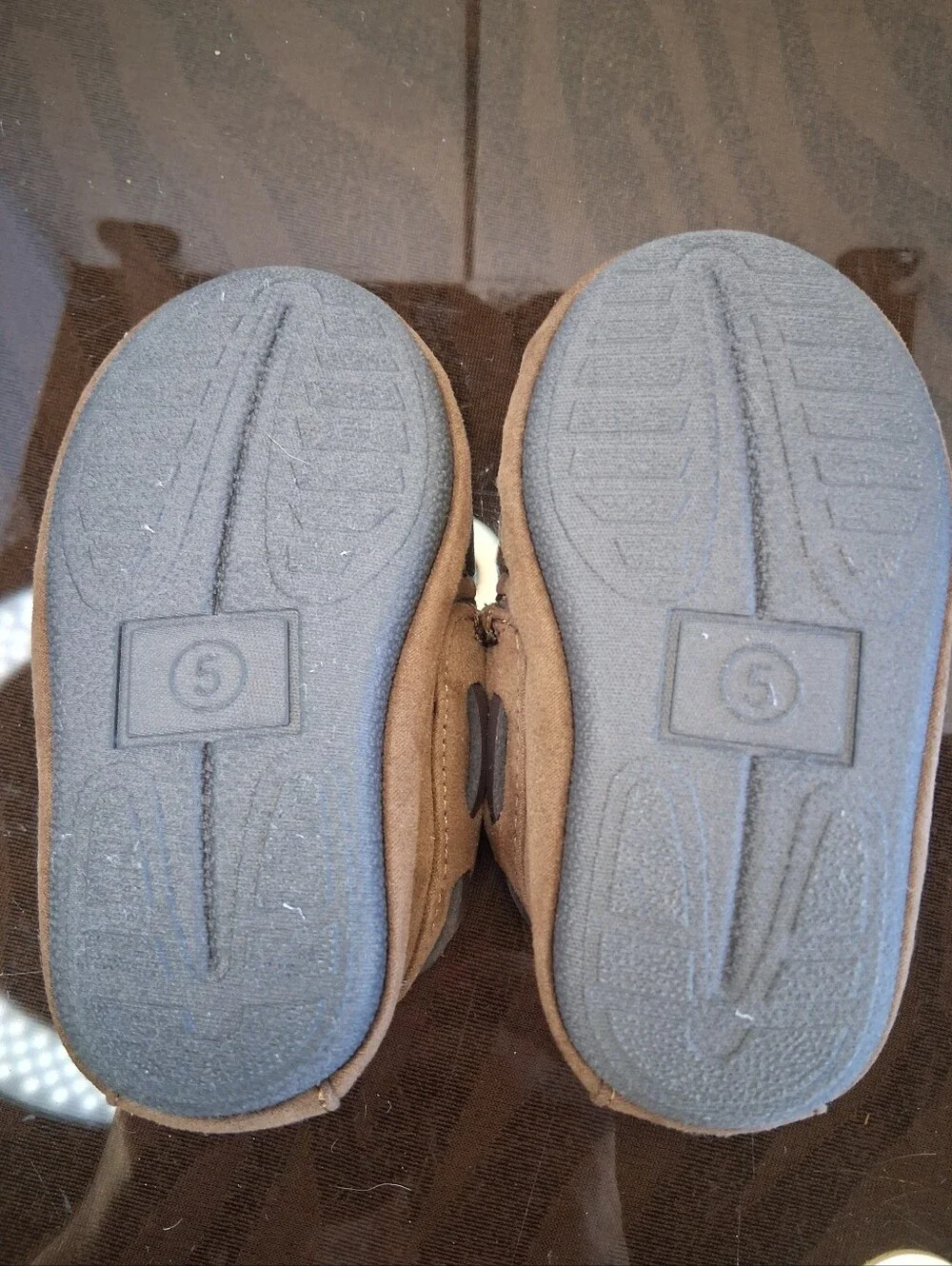 Kids Brown Moccasin Slipper with Bow